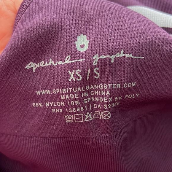 Ladies Spiritual Gangster Sports Bra / Crop top size xs/s. Barely worn. - Picture 3 of 4